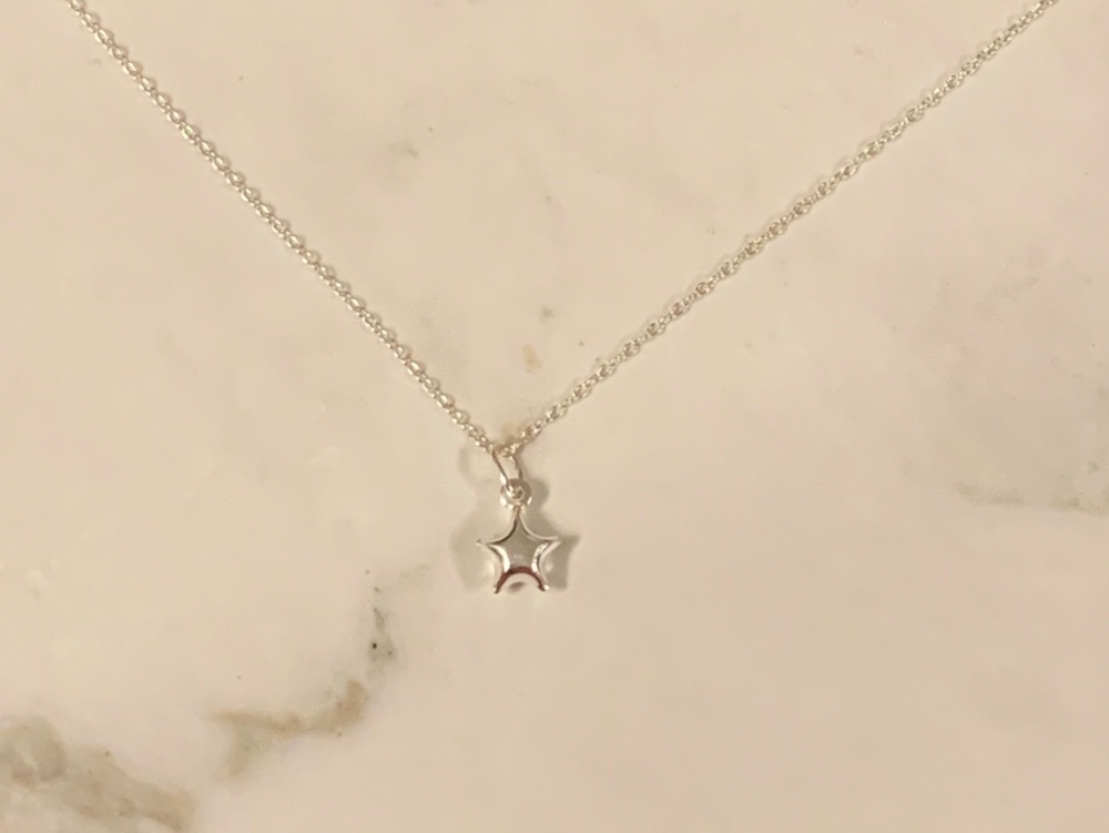 Sterling Silver 3D Star Necklace
