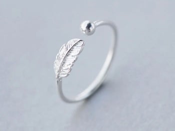 Feather and Ball Ring