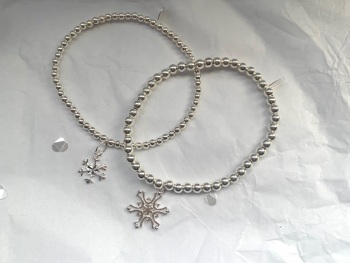3mm Snowflake Stacking Bracelet