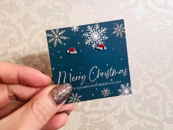 Santa Hat (clear) Earrings