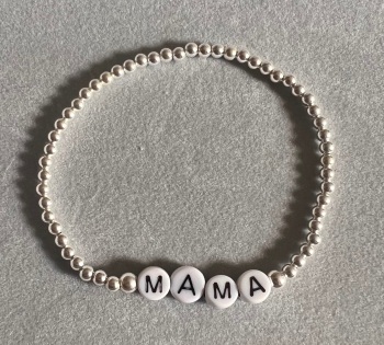 Black and White Letter Bracelet