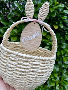 Easter Wicker Basket with Personalised Egg