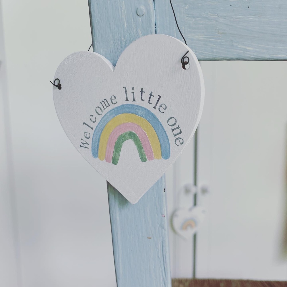 Personalised Rainbow Heart Keepsake