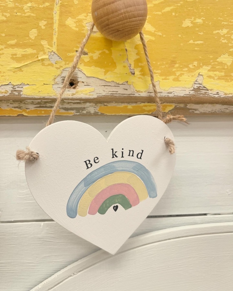 “ Be Kind” rainbow wooden keepsake
