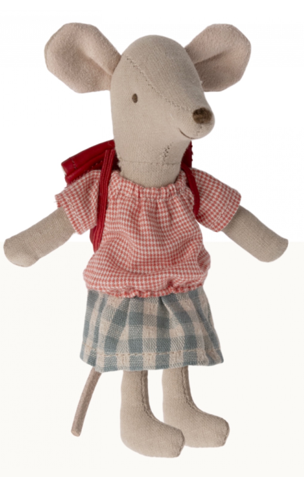 Maileg Tricycle Mouse Bug Sister with Bag - Red