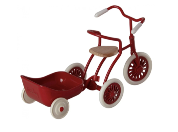 Maileg Tricycle & Trailer ( Hanger ) - Red