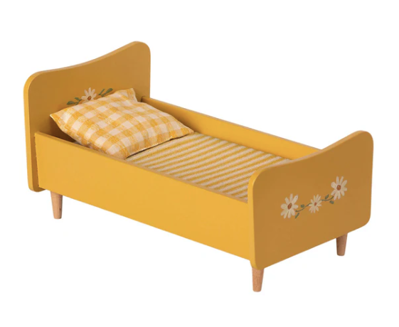 Maileg Wooden Bed - Yellow