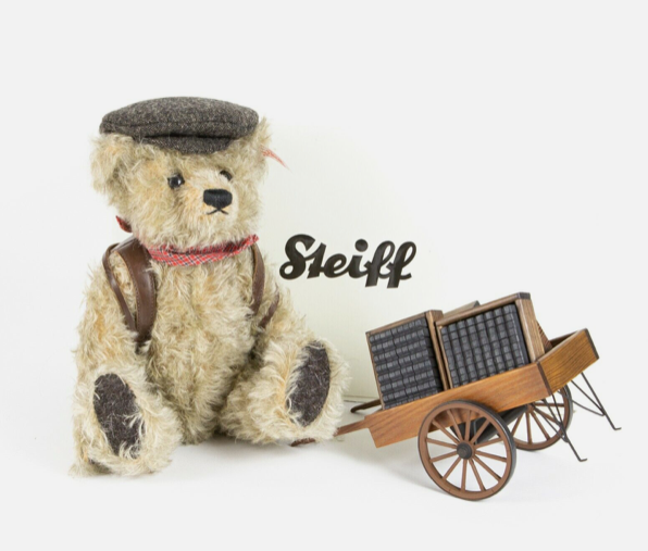 Steiff Koblentrager - Coal Carrier 656248 Bear and Cart