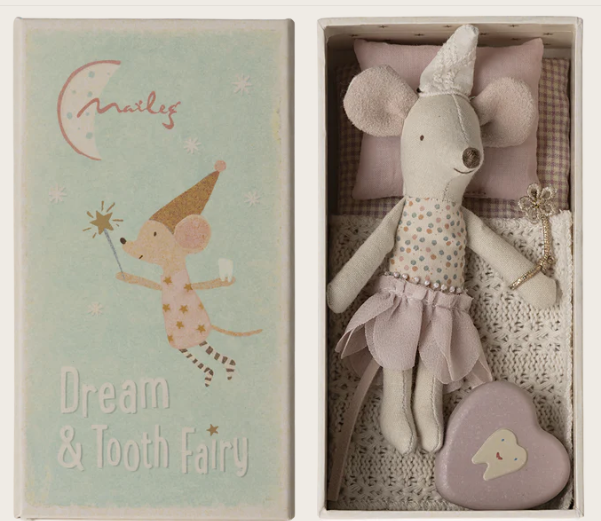 Maileg Tooth Fairy Mouse - Little Sister in matchbox