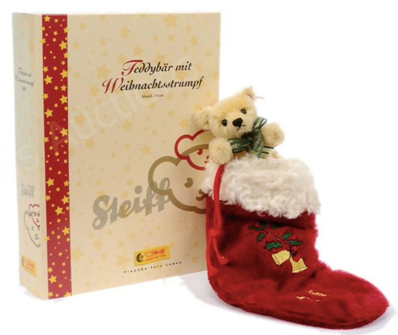 Steiff Christmas Stocking & Bear 2004 Limited Edition 037740