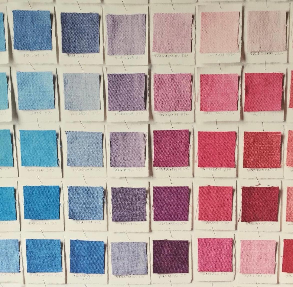 colour charts,dyed fabric colour palette,colour samples,