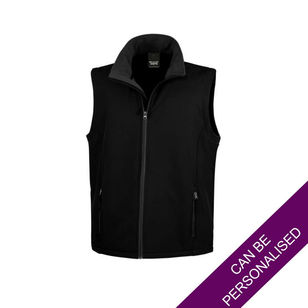 Men's Hair Resistant Soft Shell Gilet - Black