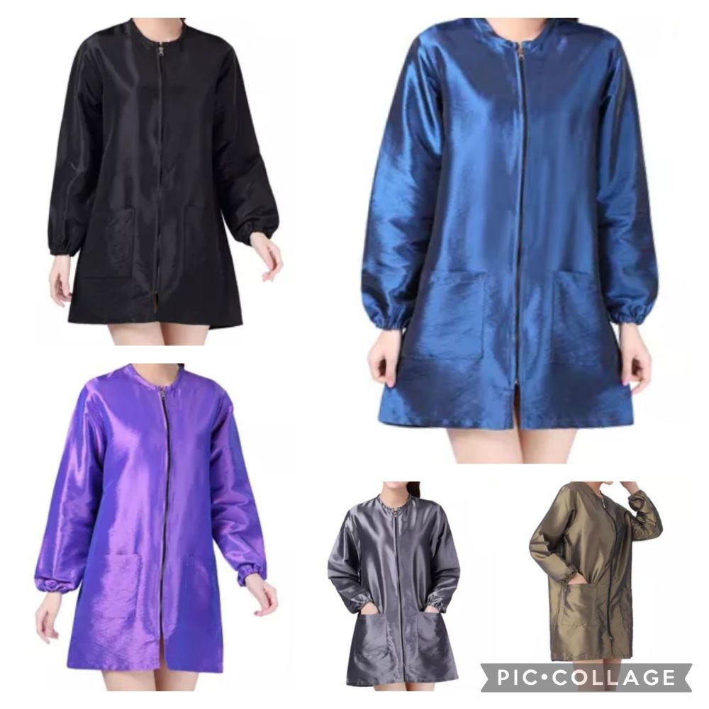 Hair Resistant Zip Up Tunic - Long Sleeve