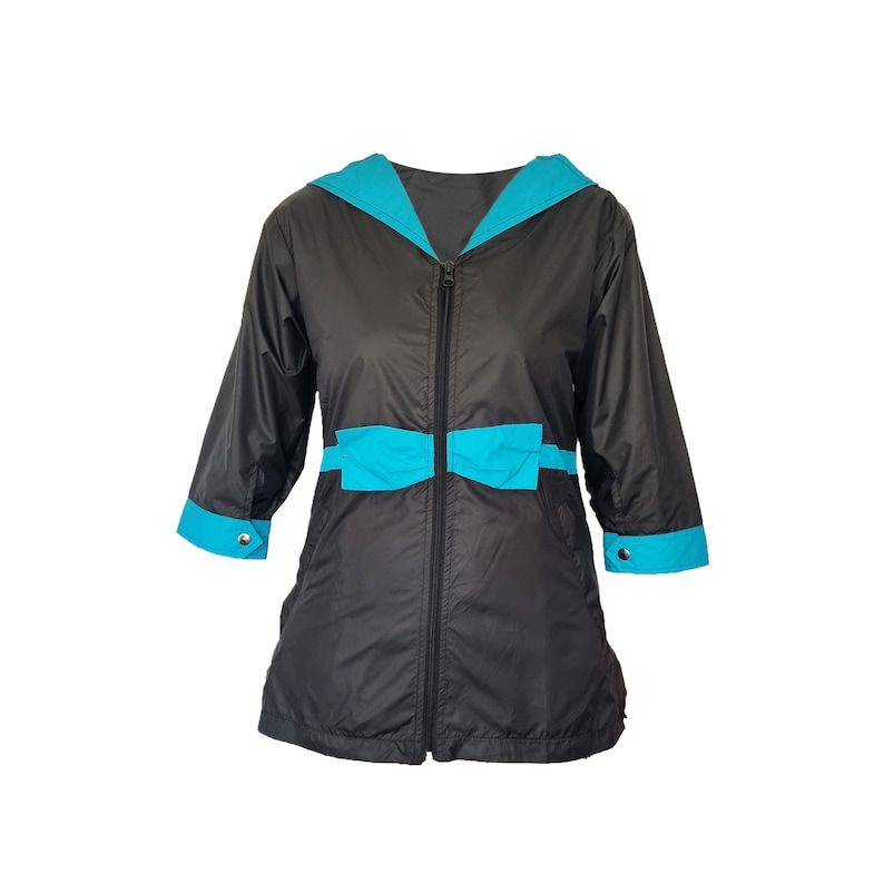 Water Resistant Black Dog Grooming Bow Tunic - Teal