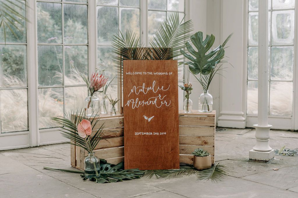 welcome wedding sign