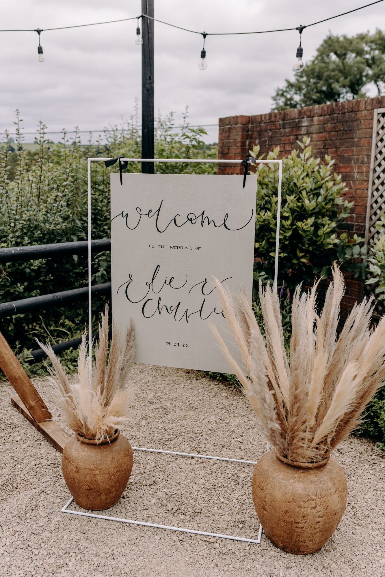 luxury wedding welcome sign