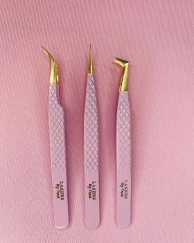 Pink Set of 3 Tweezers