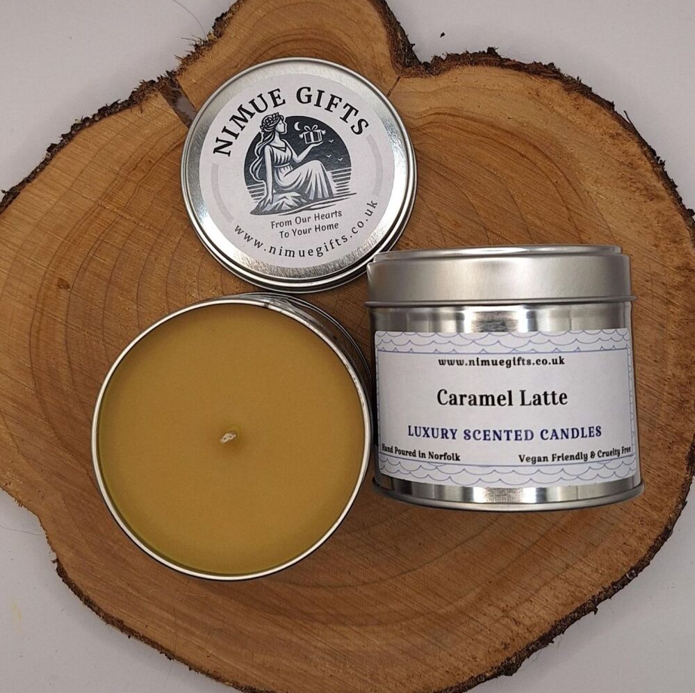 Caramel Latte Scented Candle In A Tin