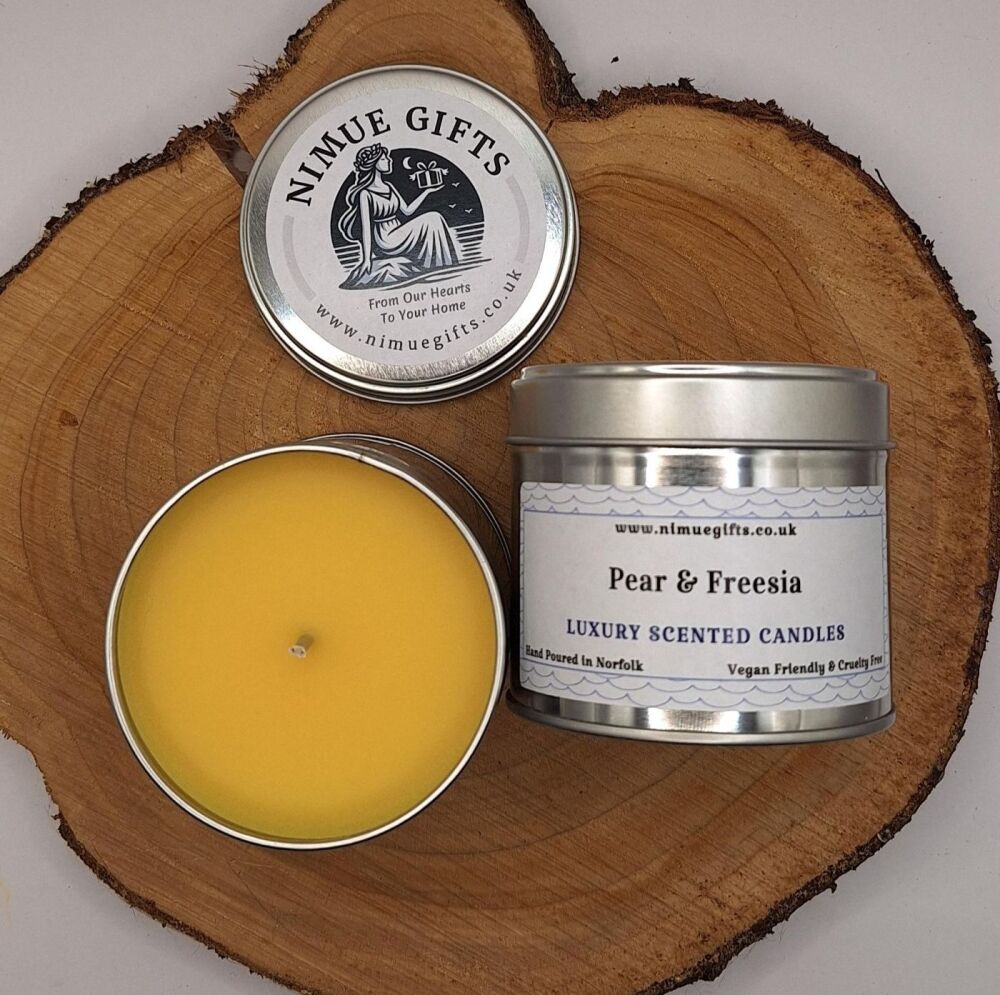 Pear & Freesia Candle In A Tin