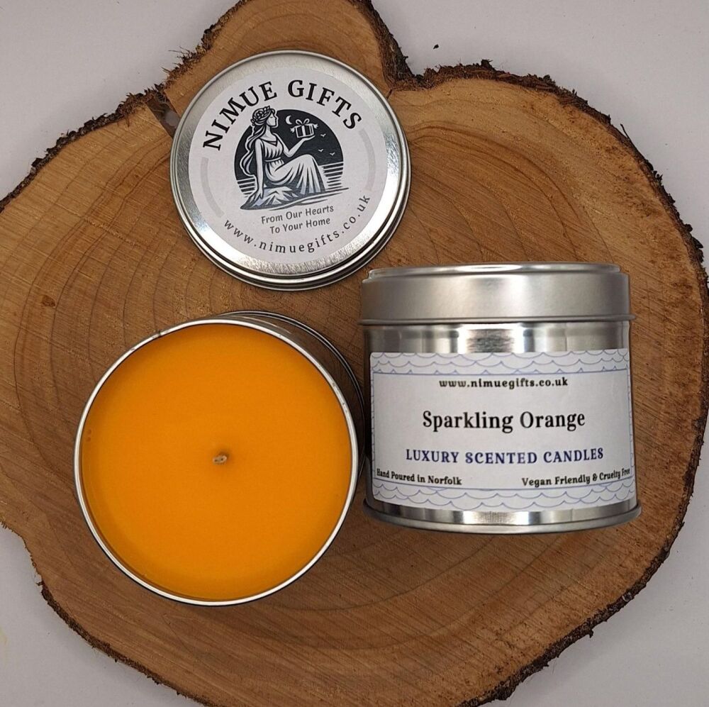 Sparkling Orange Scented Candle In A Tin