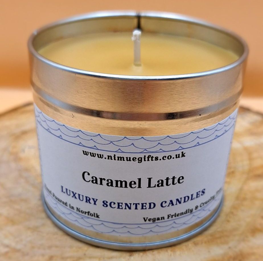 Caramel Latte Scented Candle In A Tin