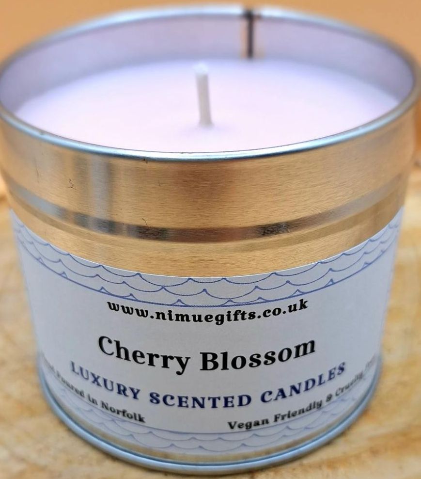 Cherry Blossom Scented Candle In A Tin