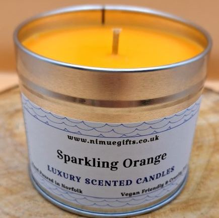 Sparkling Orange Scented Candle In A Tin