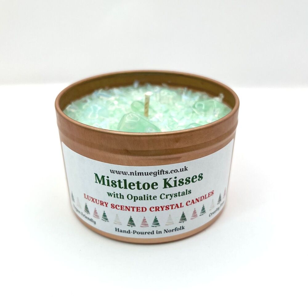 Mistletoe Kisses Scented Crystal Candle