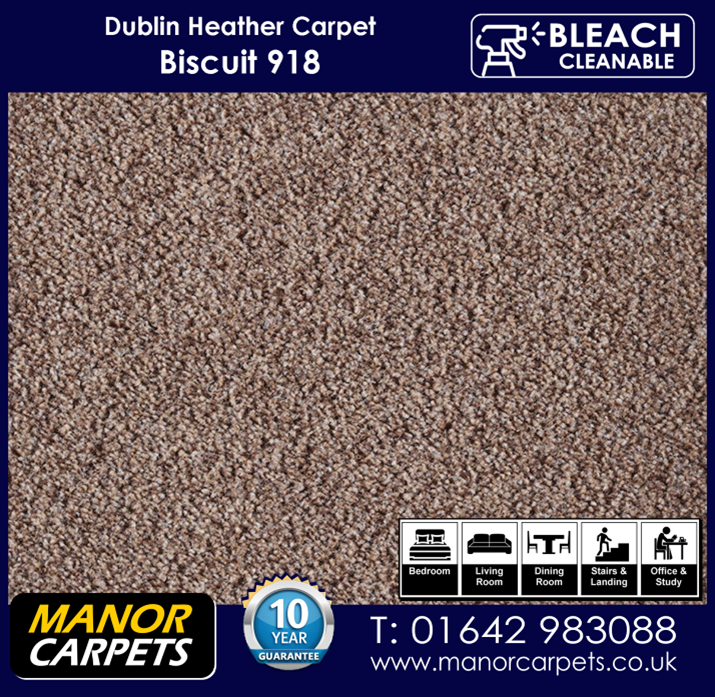 Bisuit 918  Dublin Heather Carpet from Manor Carpets