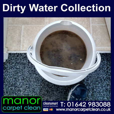 Dirty water from our machine, two bedrooms cleaned in Stockton on Tees.