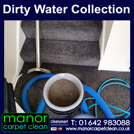 Dirty water from a stairs and landing carpet in Guisborough.