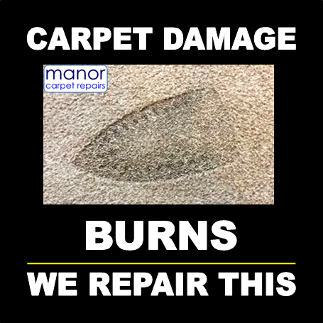 carpet repair from an iron burn. Manor Carpet Repairs, Middlesbrough, Stockton on Tees, Redcar, Hartlepool
