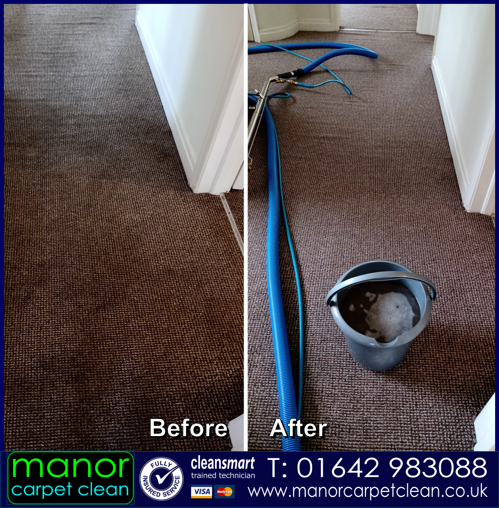 Hall carpet cleaned - end of tenancy house in Stockton on Tees