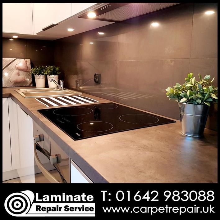 Laminate worktop repairs including chips, burns, dents and scratches