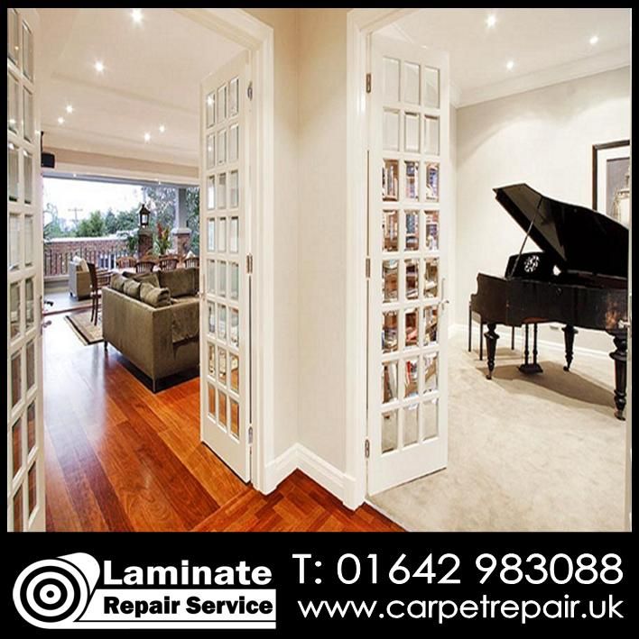 Laminated door repairs including chips, burns, dents and scratches