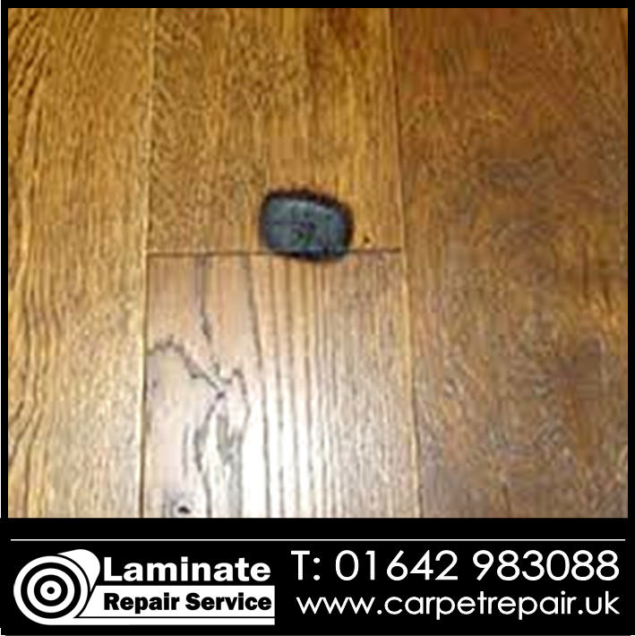 Laminate floor burn repairs in  Cleveland, North Yorkshire and County Durham