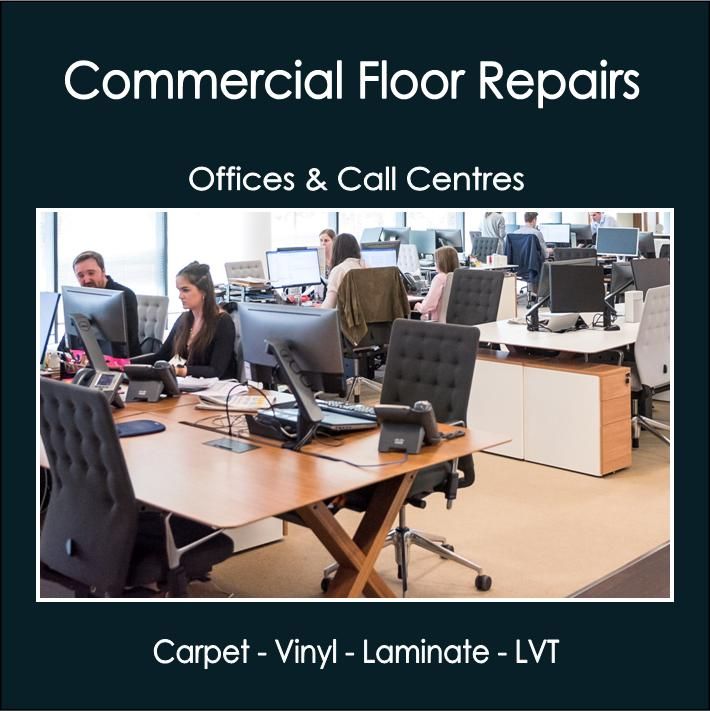 Offices and call centre flooring repairs including carpets, laminate, lino. North Yorkshire and County Durham