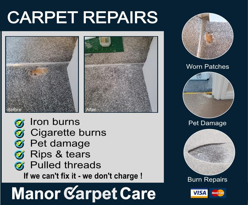 Tenants and landlords carpet repair services in the Teesside, North Yorkshire and County Durham areas