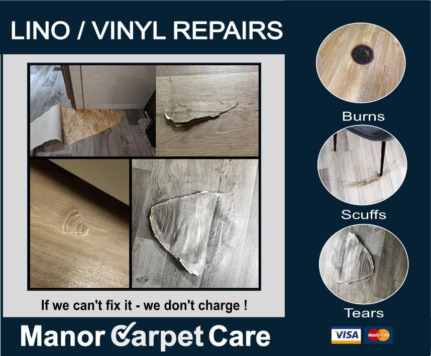 Vinyl and Lino Floor Repair services in Middlesbrough, Stockton on Tees, Redcar, Hartlepool and Darlington