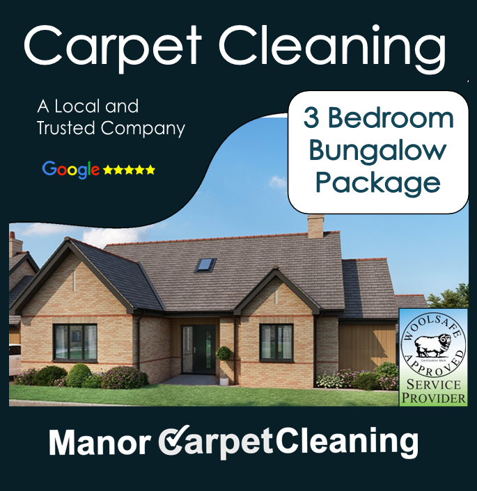 3 bedroom bungalow carpet cleaning package