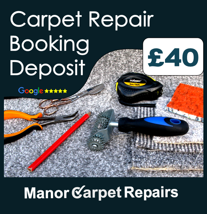 Carpet repair booking deposit