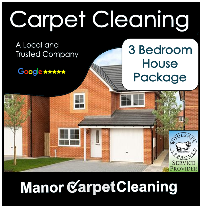 3 bedroom house deal from Manor Carpet Clean in Stockton on Tees
