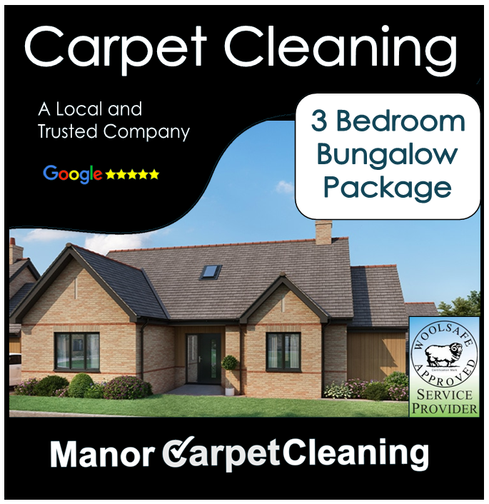 3 bedroom bungalow carpet cleaning package