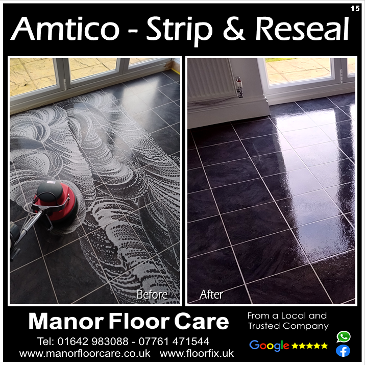 Stunning Amtico Floor Stripped and Resealed in Satin Finish