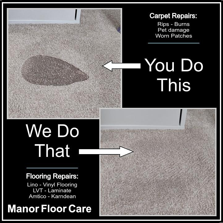 Carpet repairs, you burned this with an iron, we do that