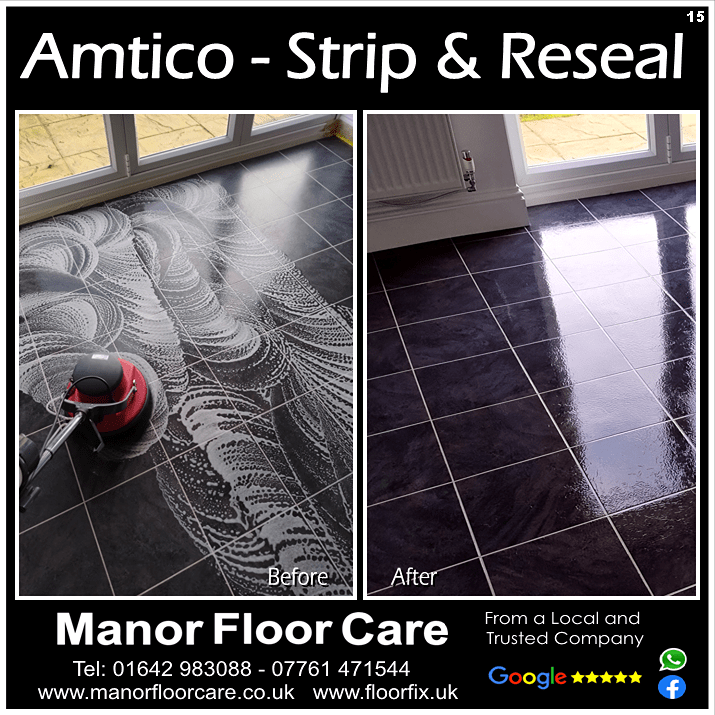 Stunning Amtico Floor Stripped and Resealed in Satin Finish 