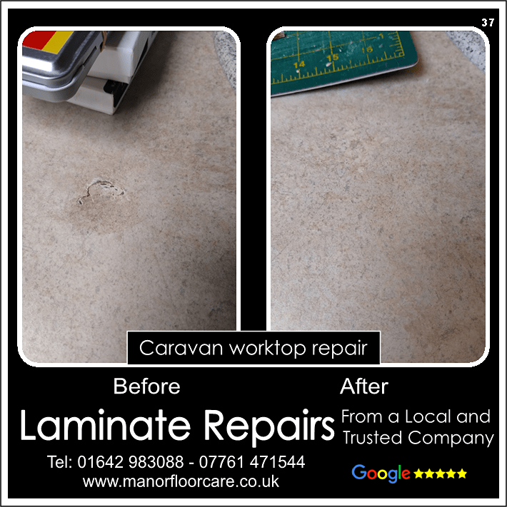 Caravan worktop repair in Stockton on Tees