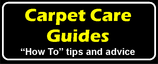 Carpet care guides including stain removal