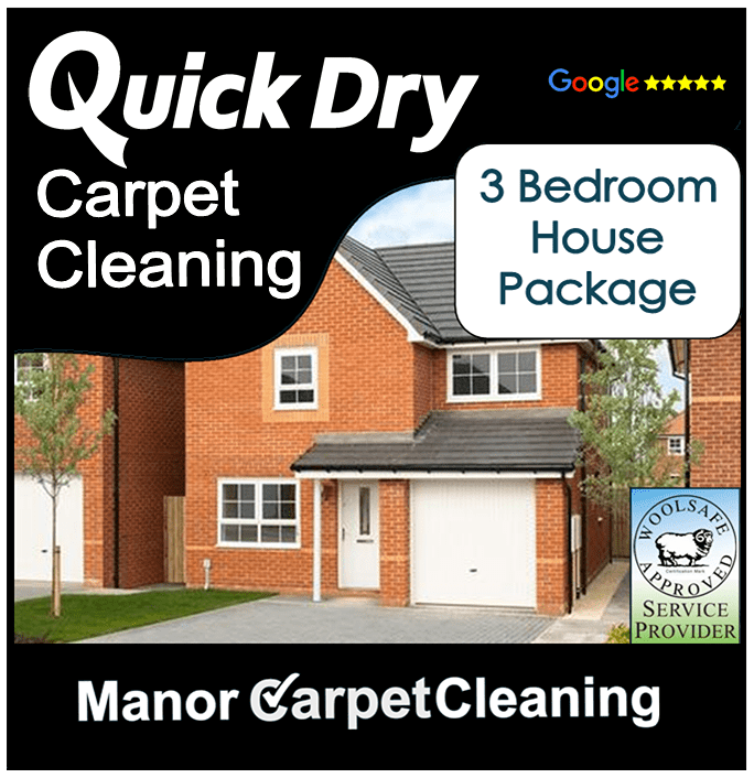 3 bedroom house deal from Manor Carpet Clean in Stockton on Tees