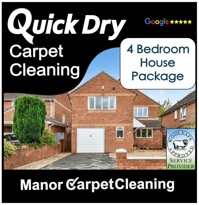 4 bedroom house deal from Manor Carpet Clean in North Yorkshire and County Durham